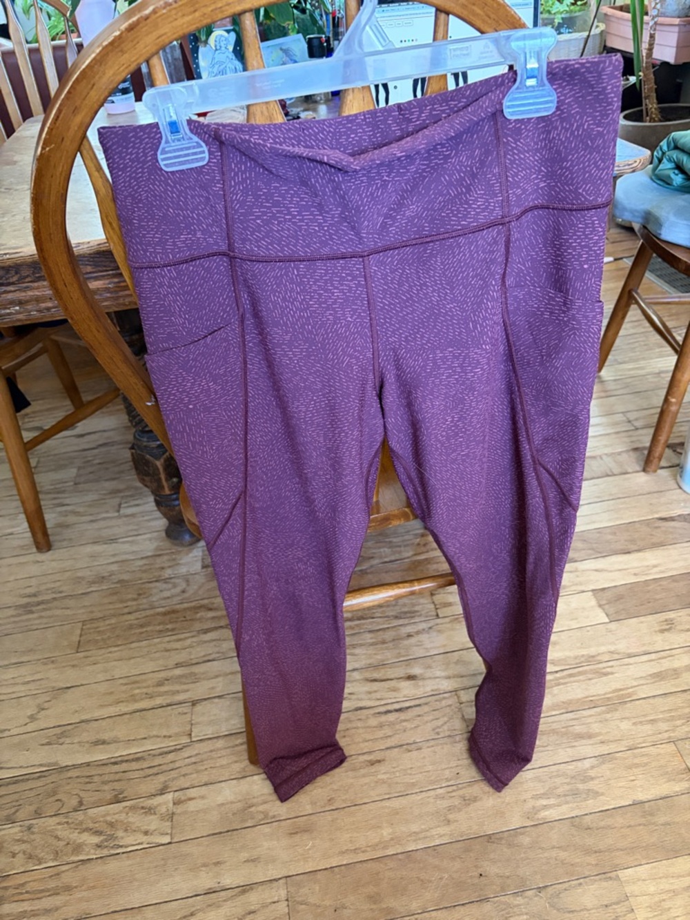 Athletes Purple Heathered High-Waist Leggings